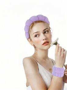 1 Băng đô xốp, Băng cổ tay, Tập yoga, Chạy bộ, Chăm sóc da, Băng đô thấm hút ẩm, Mặt nạ dưỡng da, Vệ sinh và Tập thể dục, Phụ kiện làm đẹp và thể dục trung tính, Thời trang, Phòng tập thể dục, Chăm sóc bản thân, Đồ dùng phòng tắm, Phụ kiện tóc, Thiết bị tập thể dục - Màu tím - Xem 5