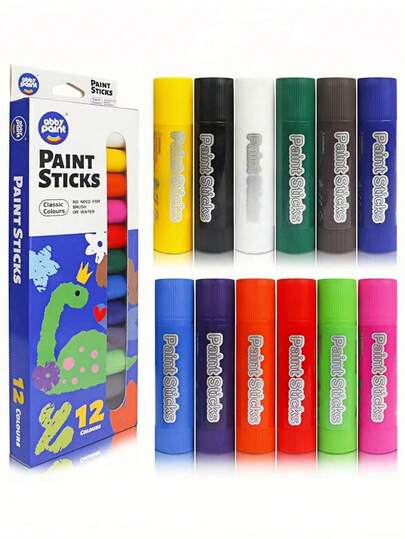 1 stuk 6/12 kleuren snel drogende krijtstift - 90 seconden drogende vaste pigmentverfstift, Bingo Daubers, kunstbenodigdheden, school, kantoor, doe-het-zelf knutselen, essentiële schoolbenodigdheden