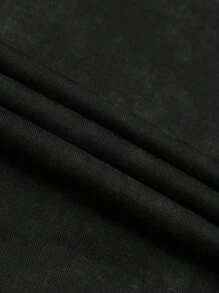 Manfinity EMRG Sudadera con capucha con efecto lavado ácido y gráfico de letras para hombres, sudadera con capucha negra con gráfico, Milano Italia - Negro - Ver 5