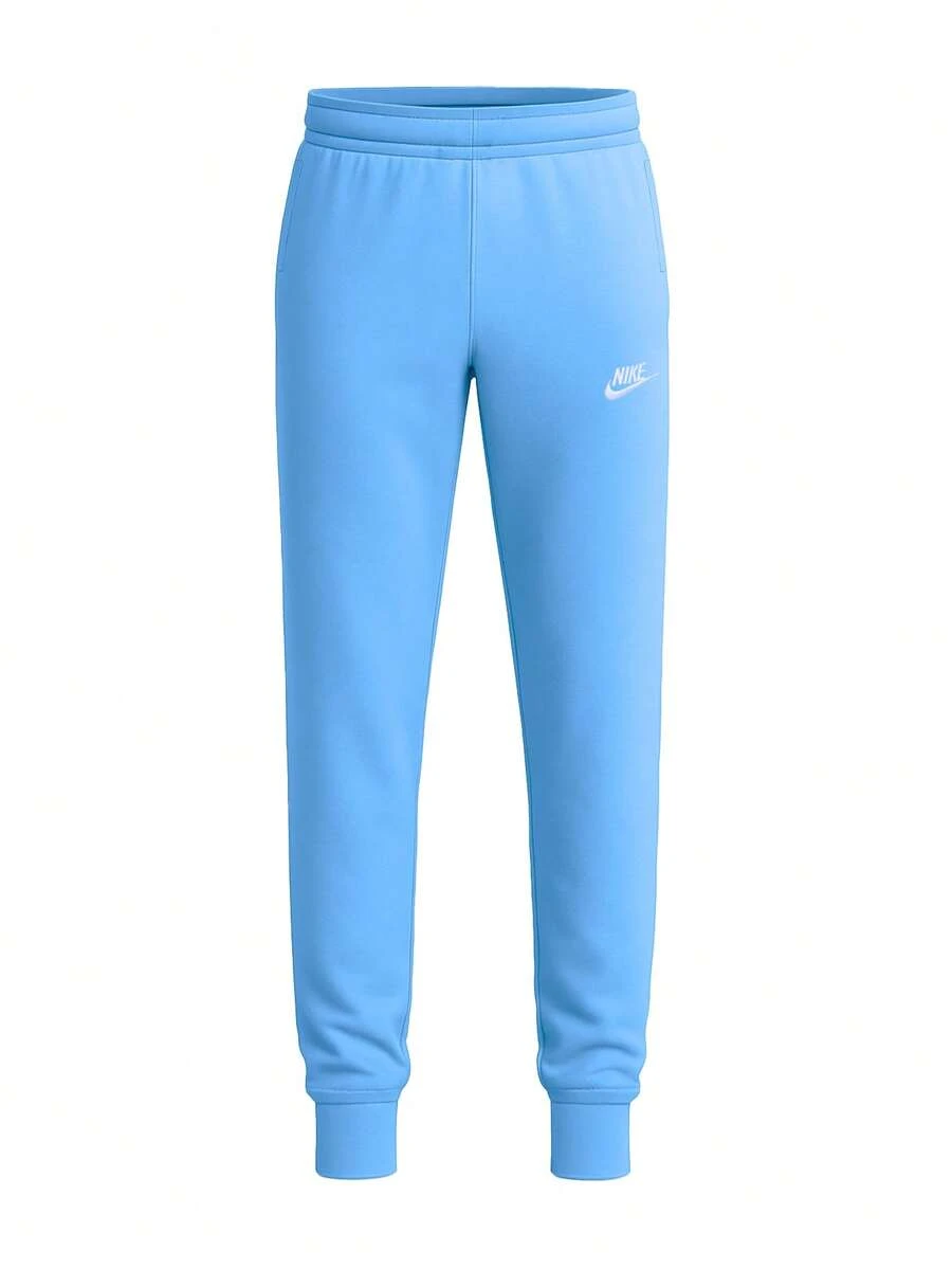 Nike 男式运动俱乐部羊毛抽绳腰部宽松慢跑裤 - 大學藍/大學藍/白 - 查看 1