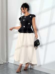 Elenzga A Plus-Size Women's Fashionable, Elegant And Slim-Fitting Summer Dress For Vacation