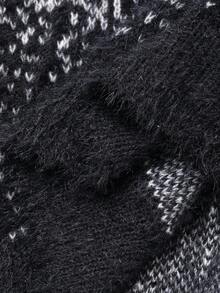 DAZY 男士渐变花卉提花针织毛衣，秋季 - 彩色 - 查看 8