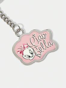 LOONEY TUNES X SHEIN 1 móc khóa họa tiết hoạt hình dễ thương màu hồng - Hồng - Xem 3