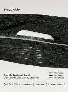 GLOWMODE 0.5L Glow Run Breathable Mesh Waterproof Logo Reflective Zipper Pocket Drawstring Adjustable Strap Micro Running Belt Bag Jogging Training Travel Studio Daily Active Fall Winter