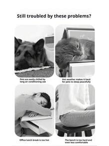 PETSIN 1 件宠物水冰垫，水垫，耐刮耐磨，夏季宠物冰垫干冰，充水款，狗冰垫，猫咪清凉，宠物用品 - 彩色 - 查看 6