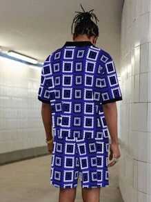 PAVTROS Bộ đồ thể thao dạo phố Manfinity Streetrush 2 món cho nam, trang phục hai mảnh dành cho nam - Màu xanh lam - Xem 2