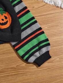 Áo len cardigan họa tiết bí ngô Halloween vui nhộn dành cho nữ - Nhiều màu - Xem 5