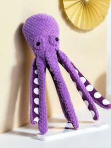 PETSIN 1 Stück Oktopus-förmiges Plüsch-Soundspielzeug - Quietsch-Spiel- und Kautier für Hunde & Katzen, niedliches Oktopus-Interaktionsgeschenk für Haustiere