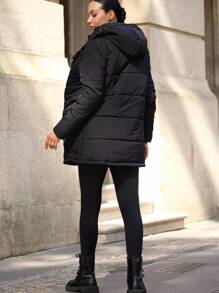 MaterniWear 三合一孕妇毛绒装饰袋鼠连帽加厚长袖外套、夹克和外衣