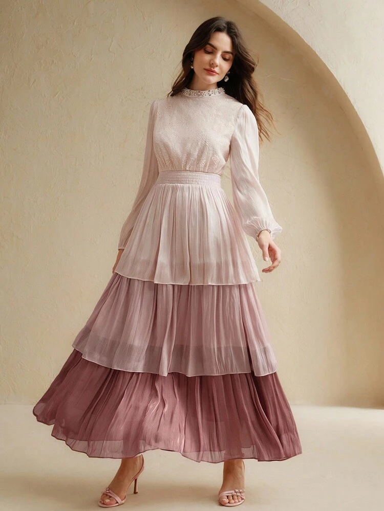 Casual Fashionable Elegant Long Sleeve Mid-Length Dress For Women