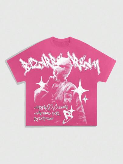 Street Life maglietta estiva con maniche a pipistrello e stampa slogan di moda