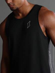 SUMWON 优质无袖运动背心，带反光标志，运动性能针织背心，适合训练和锻炼