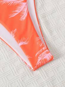 SHEIN Swim Women Summer Beach Fashionable Holiday Style Random Printed Bikini Set - Multicolor - View 5