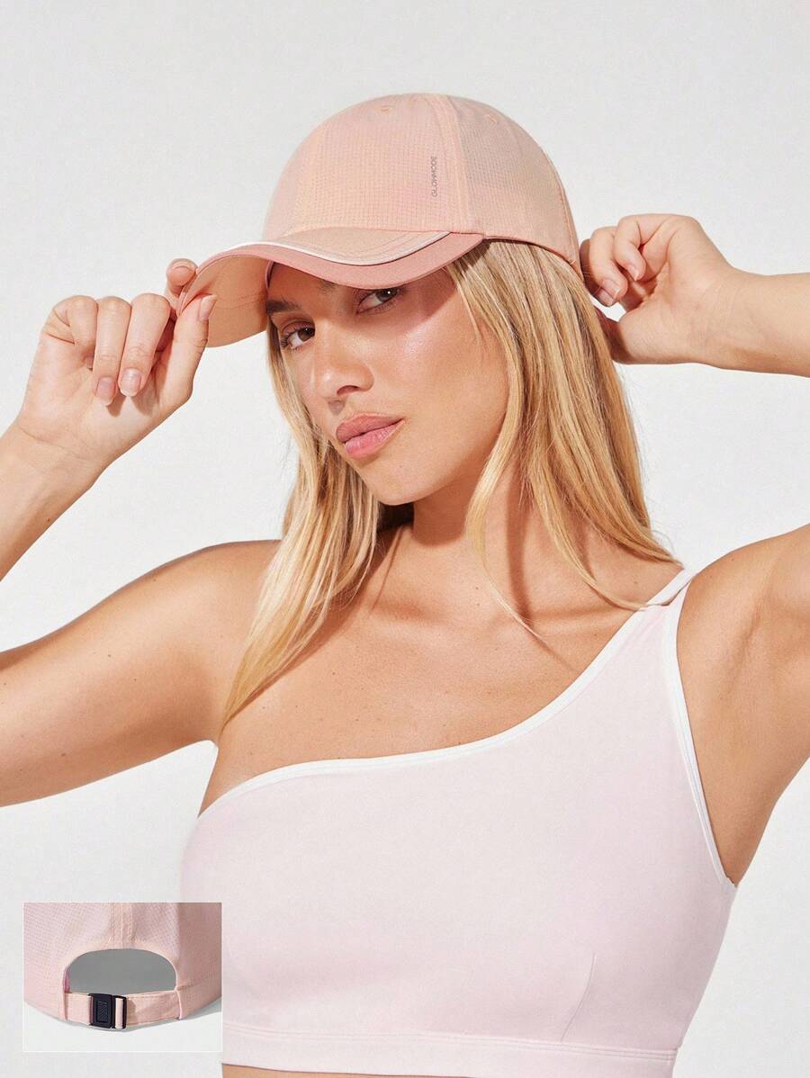 GLOWMODE Glow Breeze Lightweight Quick-Dry Breathable Sweatband Reflective Print Cap Hat Gym Studio Training Active Daily Casual - Pink - View 1