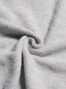 EMERY ROSE 落肩纽扣前开衫，长袖上衣 - 灰色 - 查看 3