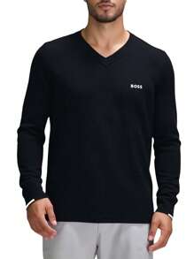 Hugo Boss Ever-X_VN 男士V领长袖休闲宽松T恤
