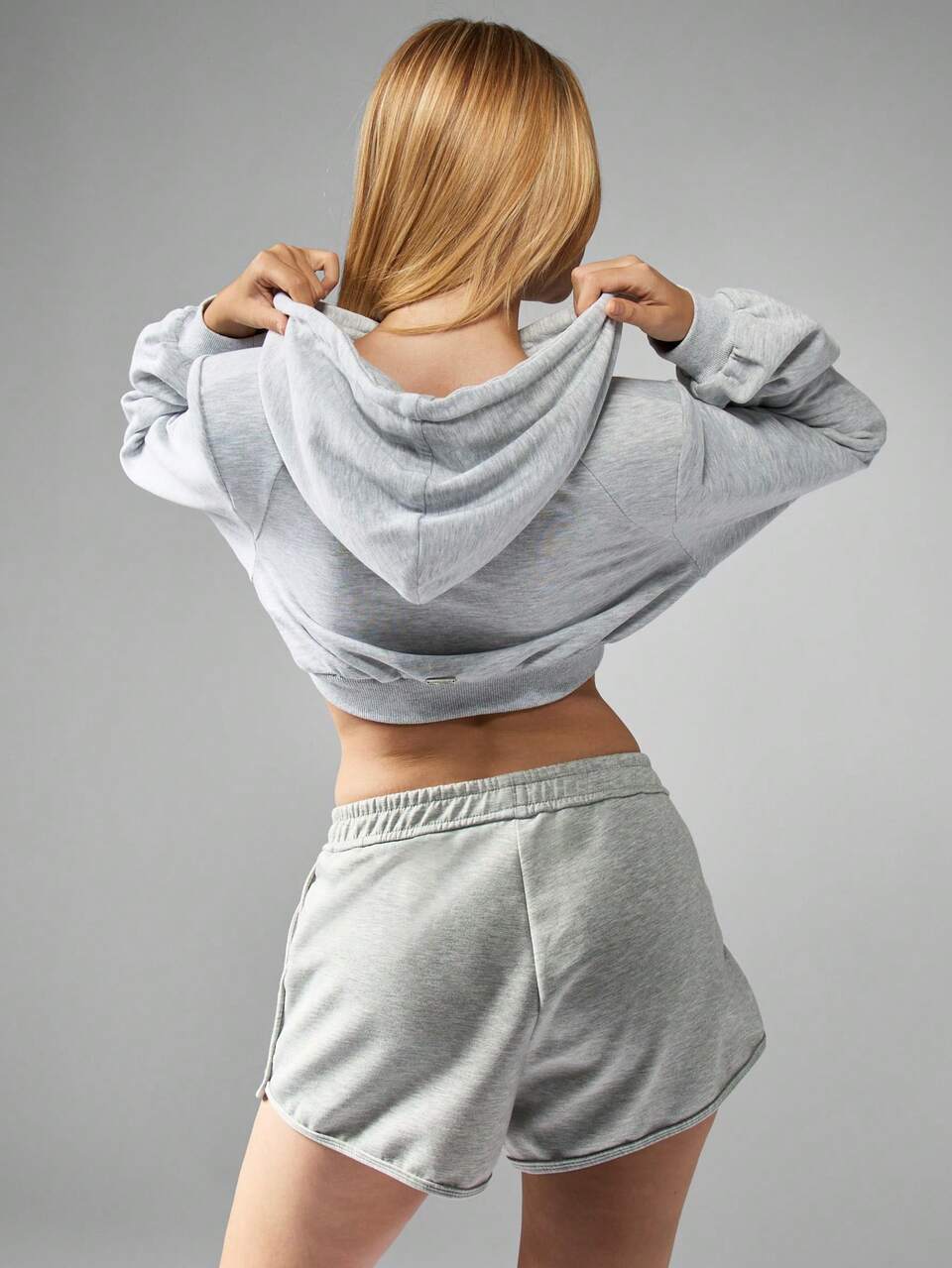 Missguided x Playboy Cropped Zip Up Hoodie Sweatshirt With Drawstring Long Sleeve Lounge Wear Casual Sports Activewear Fall Winter Streetwear Fashion