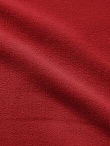 Felpa da uomo in 100% cotone con patch a lettera e spalle a caduta