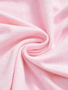 ROMWE Grunge Punk Grunge Y2K Subculture Leopard Print Hem Slit Off Shoulder T-Shirt For Women, Versatile & Practical, Pink - Pink - View 4