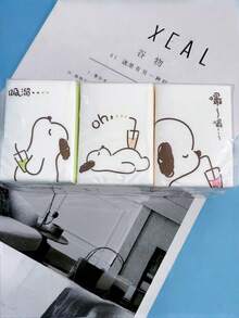 SHEIN 1包/9包白色餐巾纸手帕纸迷你小包纸巾便携可爱洗脸巾手帕纸学生小口袋纸巾 - 棕色 - 查看 7