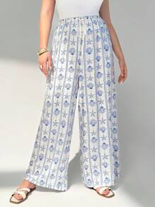 Auralis Plus-Size Ladies Loose Casual Pants, Beach Resort Style Pants, Fall Casual Pants,Back To School Vacation Women's Fall Beach