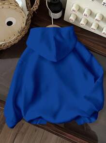 Welpen Aufbewahrung, Welpen, Blau, Cool, Kinderkollektion, Alltagsgrundlage, Glückliche Kinder, Pastellfarben für Kinder, Bikercore, Familienausflug, Glückliche Tage, Ich liebe Mama, Ich liebe Papa, Schönes Zuhause, Coole Kinder, Jungen Lässig Loose Bequeme Tägliche Weiche Strick Langarm Kapuzenpullover, Geeignet für Herbst/Winter