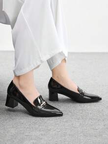 CUCCOO BIZCHIC 女士尖头闪亮正装高跟鞋，时尚高跟鞋，适合日常穿着 - 黑色 - 查看 3