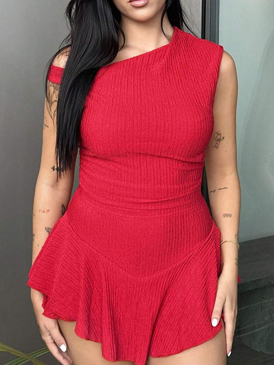 Lucia Bellido Women Two Pieces Outfits For Daily Wear - Red - View 1