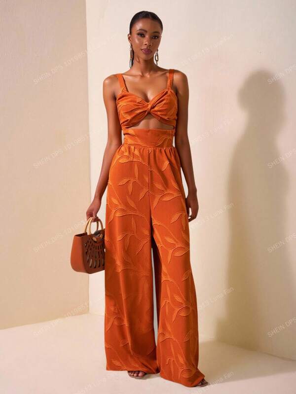 Zivah Tuta intera lunga da donna in stile casual per vacanza, con tessuto a trama solida color ruggine, schiena larga e aperta, adatta per laurea, festa dell'indipendenza, vacanza, stile bohémien, retrò, viaggio, uso quotidiano, brunch, aeroporto, casual