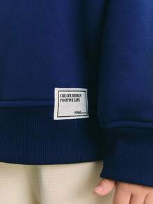 Maija Kids Maija Kids Young Girl Casual Round Neck Numeric Pattern Sweatshirt, Autumn/Winter Kids Jumper Sweatshirt For 6 Year Olds Kids Sweatshirt Childrens Jumper Kids Clothes Fall - Navy Blue - View 5