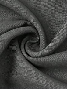 SHEIN Clasi Pantaloni casual a gamba ampia tinta unita di taglia curvy - Grigio Scuro - Visualizzare 6