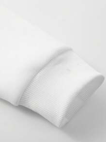 Manfinity Homme 大码男士花卉印花拉链连帽衫休闲运动衫，花卉拉链连帽衫，图形拉链衫，男士花卉连帽衫，秋冬 - 白色 - 查看 4