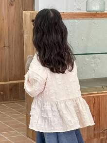 Dazy Kids 女童幼儿圆领长袖T恤，秋季服装 - 杏色 - 查看 7