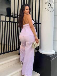 NegzBox Women Two Pieces Outfits For Daily Wear - Pink - View 2