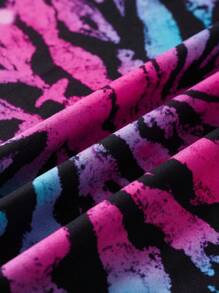 GODZILLAxKONG X SHEIN Tween Boy Monster Graphic Casual Outdoor Round Neck Loose Short Sleeve T-Shirt, Summer