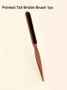 SHEIN 1/2 件套，油梳和发梳，纯色，男士油发胡须刷实木长柄胡须刷鬃毛清洁刷 - 彩色 - 查看 14