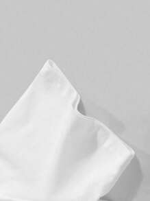 EMERY ROSE Cute Dog & Denim Print Pattern Women's Round Neck T-Shirt