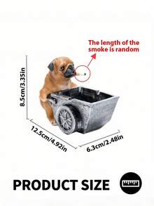 SHEIN Cenicero de resina con diseño creativo de perro pug - Cenicero cuadrado de escritorio, accesorio de decoración del hogar, accesorio de bar, regalo de novedad personalizado sin electricidad - Multicolor - Ver 5