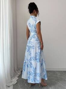 Chiquease Đầm nữ cổ sơ mi phong cách Bohemian thường ngày/đi làm/nghỉ dưỡng, xuân/hè - Nhiều màu - Xem 2