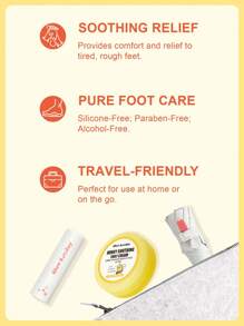 Slow Sunday蜂蜜舒缓足霜，足部护理，保湿滋养，适用于干燥皲裂的足部和脚后跟，令双脚光滑柔软，适合夏季、Y2K时代，是派对的理想之选。 - 黃色 - 查看 3