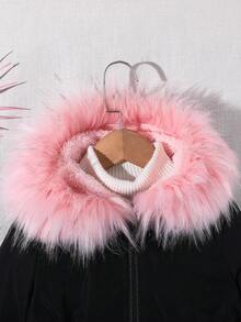 Emery Rose Kids Emery Rose Kids 少女加厚毛衬连帽夹克（配腰带）