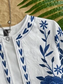 Travachic 度假印花梭织长袖女式常规夹克、秋季女装、秋装、复活节、节日服装、女士沙滩装、女士度假服装、女士音乐会服装、波西米亚风、波西米亚风、音乐节、热带度假女装、浪漫、秋装、冬装、圣诞服装、女士外出上衣、外出上衣、休闲、可爱 - 彩色 - 查看 4