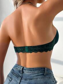 SHEIN 2pcs/Set Women Lace Patchwork Underwire Bra - Multicolor - View 2