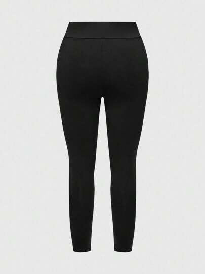 Grunge Punk Plus Size Retro Punk PU Patchwork Sexy Sheer Mesh Patchwork Leggings