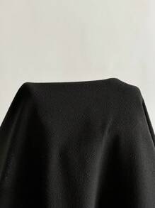 Firerie Áo khoác dài vừa phải cho nữ cỡ lớn, trang phục công sở tối giản, giản dị cho mùa thu - màu đen - Xem 8