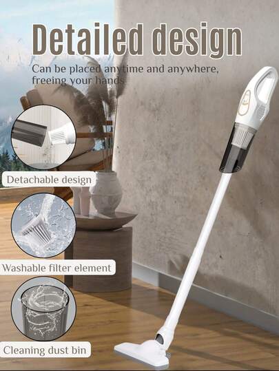 Cordless Stofzuiger Cleaner, Cleaner Home Car, held Lightweight Bagless Quick Cleaning Of Carpets Floors, Pet Hair Hard Must Have Clean Tidy Home, As Men Women view 2