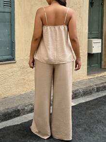 Weeklong 2 Stücke Set große Größen mit Spaghetti-Träger Top und Hose, modisch für den Sommer