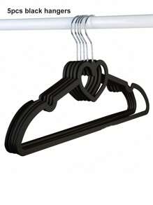 SHEIN 5 pezzi di Hangers a forma di cuore carini con teli a 360 gradi per hook, pesanti e resistenti, per adulti, adatti per giacche, pantaloni, , suit, dress, decorazione armadio