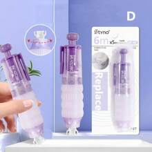 1卷360°高粘性旋转修正带，可替换装，大容量双面，ins风，学生返校必备 - 彩色 - 查看 5