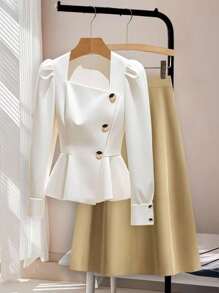 GlowEve Bộ đồ hai mảnh thanh lịch cho kỳ nghỉ mùa thu dành cho nữ - Nhiều màu - Xem 1